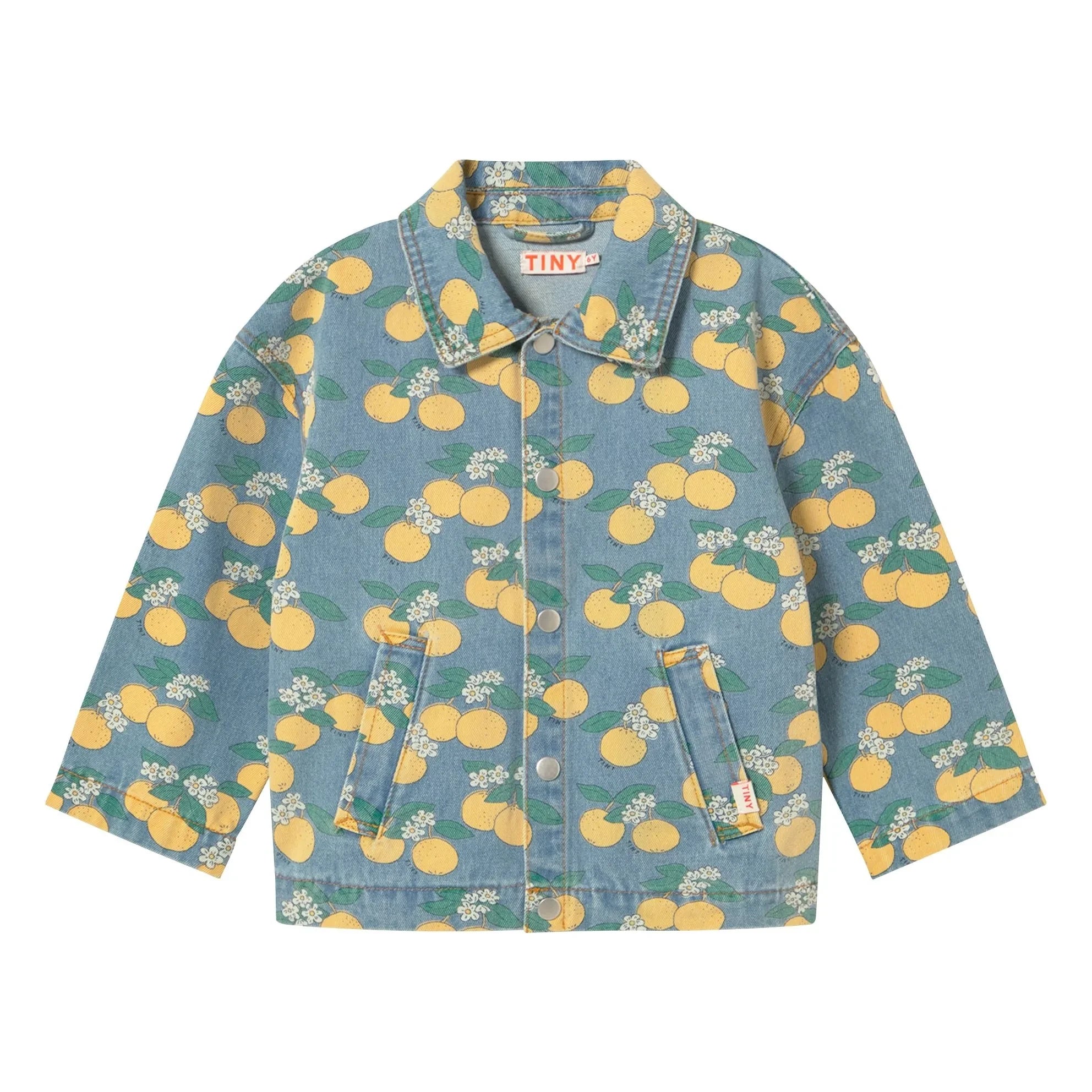 Tinycottons - Orange Denim Jacke | Blau