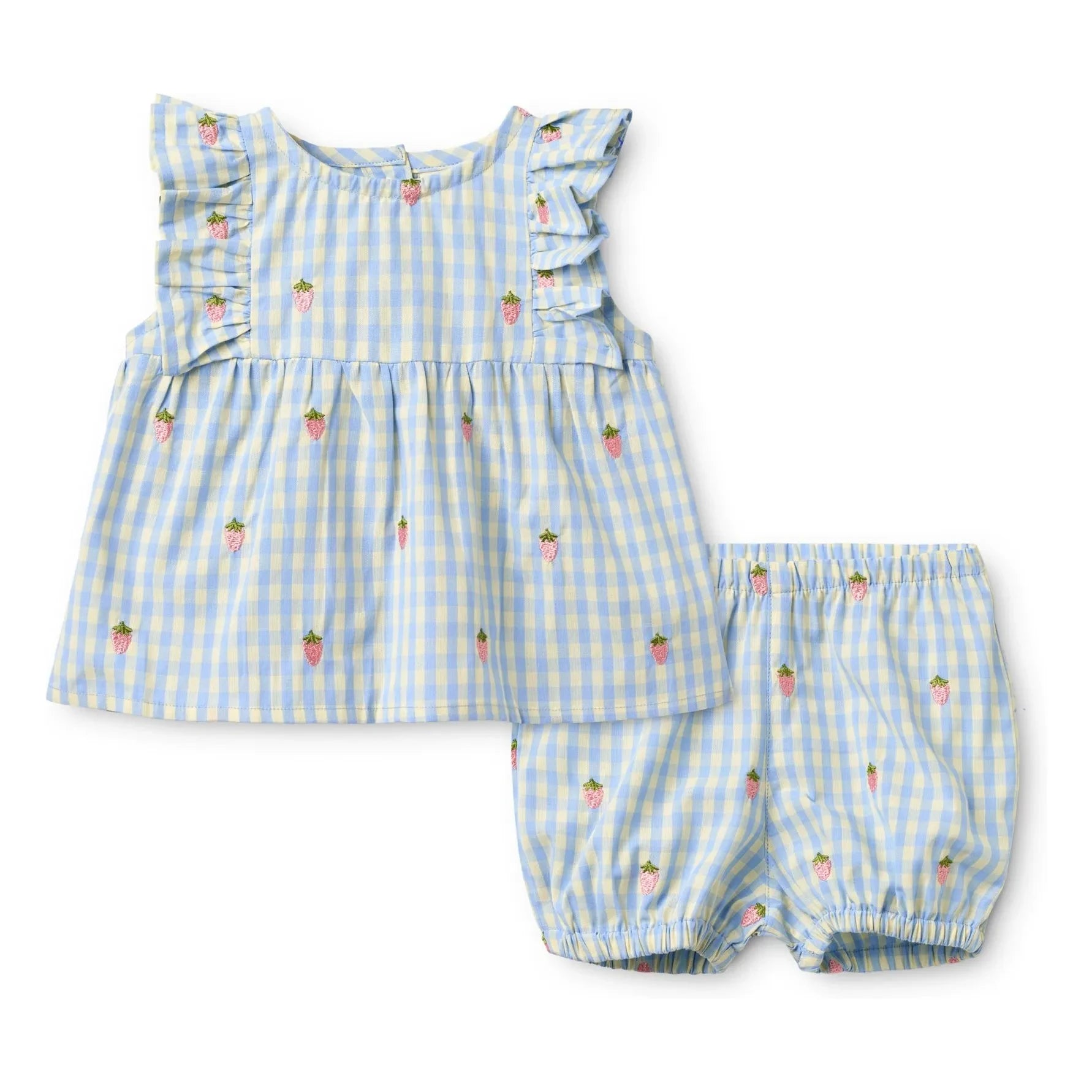 Flöss - Millie Vichy Oberteil und Shorts Set | Hellblau