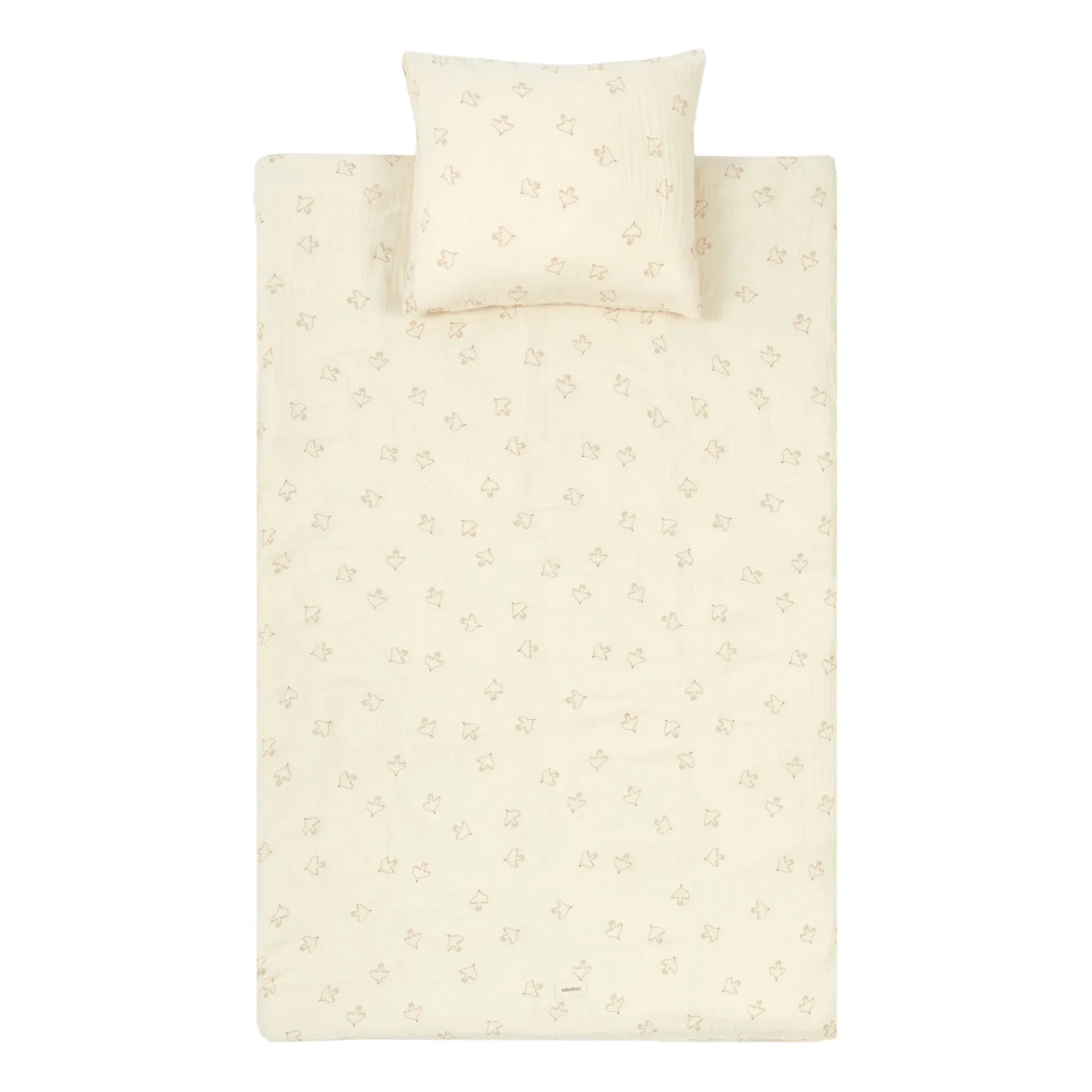 Nobodinoz - Wabi-Sabi Hoshi Birds Bettwäsche-Set | Beige