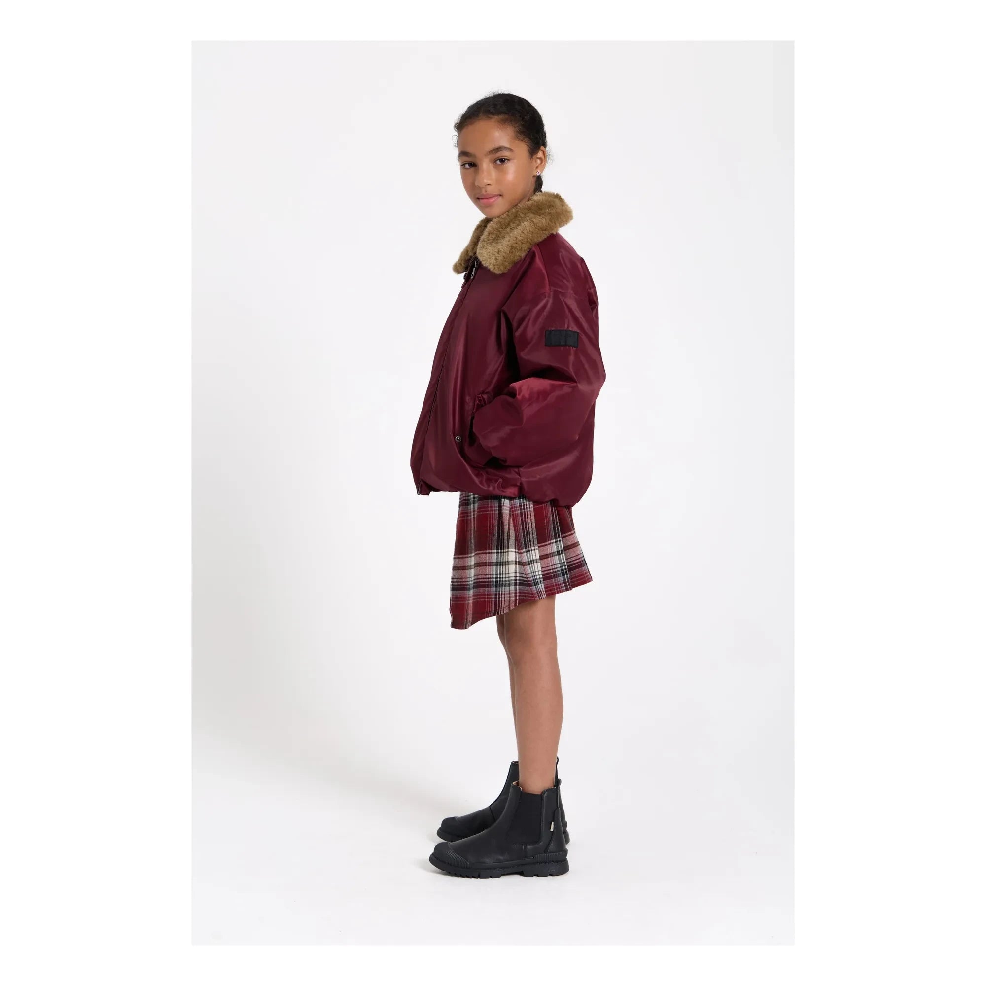 Finger in the nose - Sterling Check Asymmetrischer Rock | Aubergine