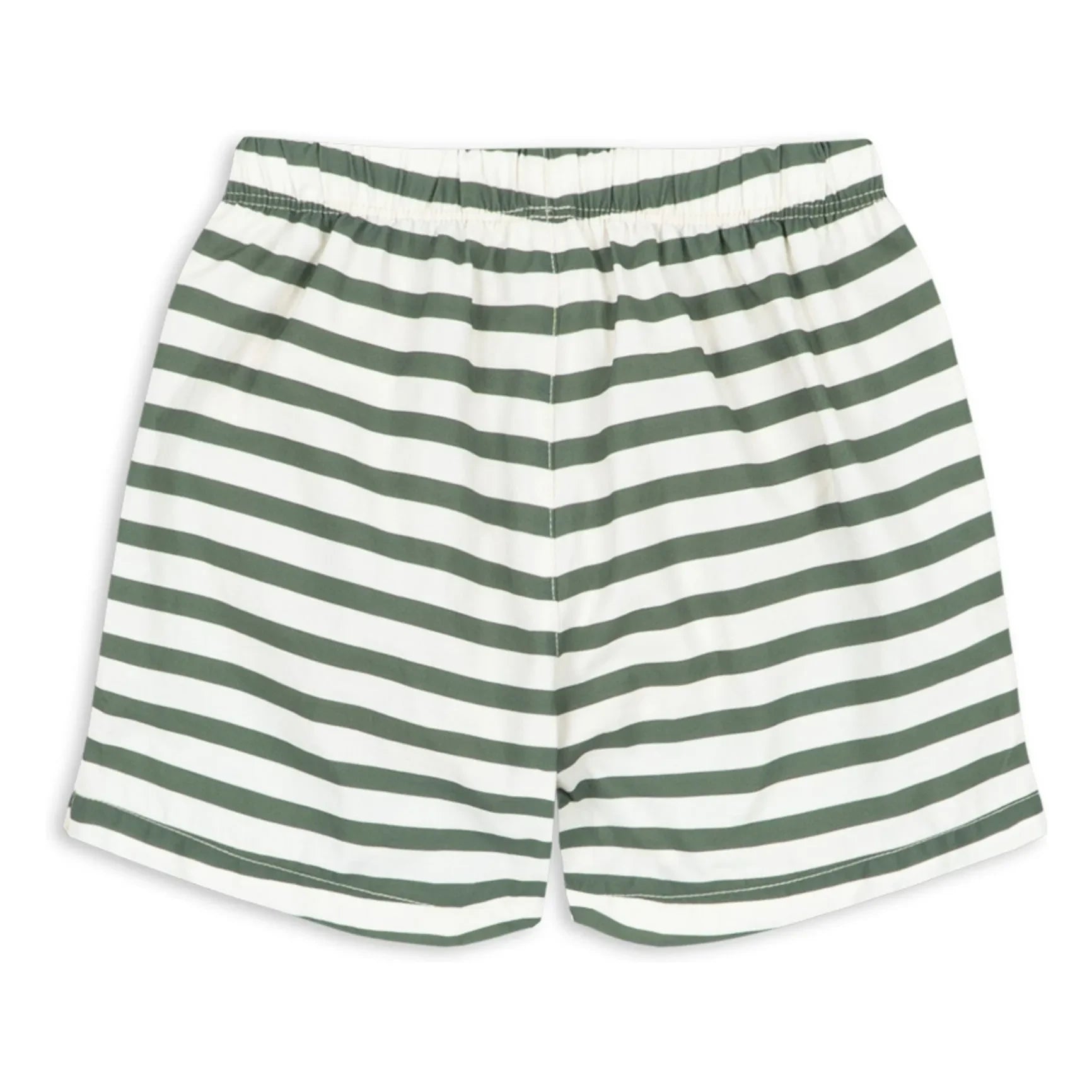 Konges Sløjd - Asnou Gestreifte Badeshorts aus recycelter Faser | Grün