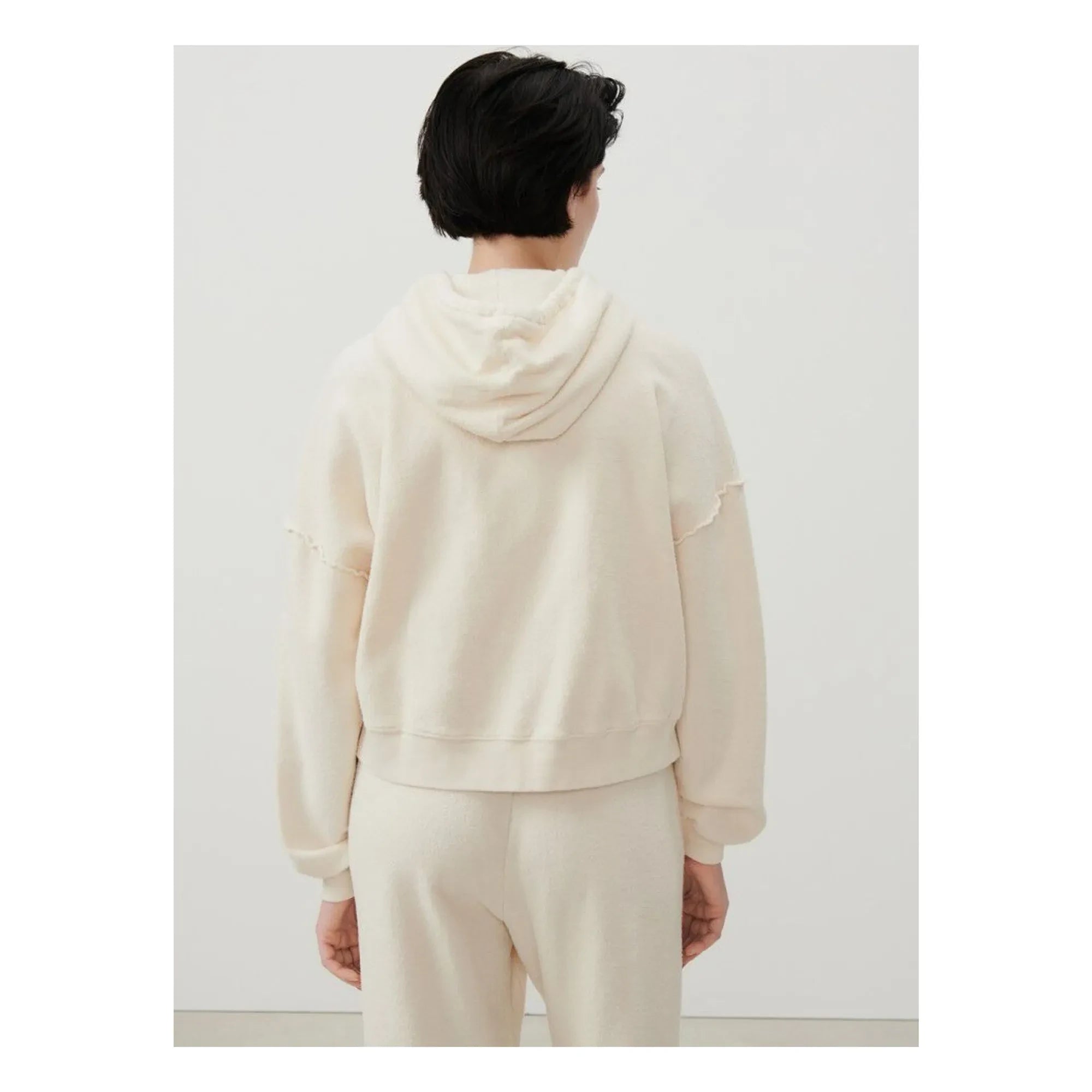 American Vintage - Bobypark Sweatshirt aus Bio-Baumwolle mit Reißverschluss | Ecru