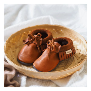 Baobaby - Fransen-Knoten-Hausschuhe | Orange