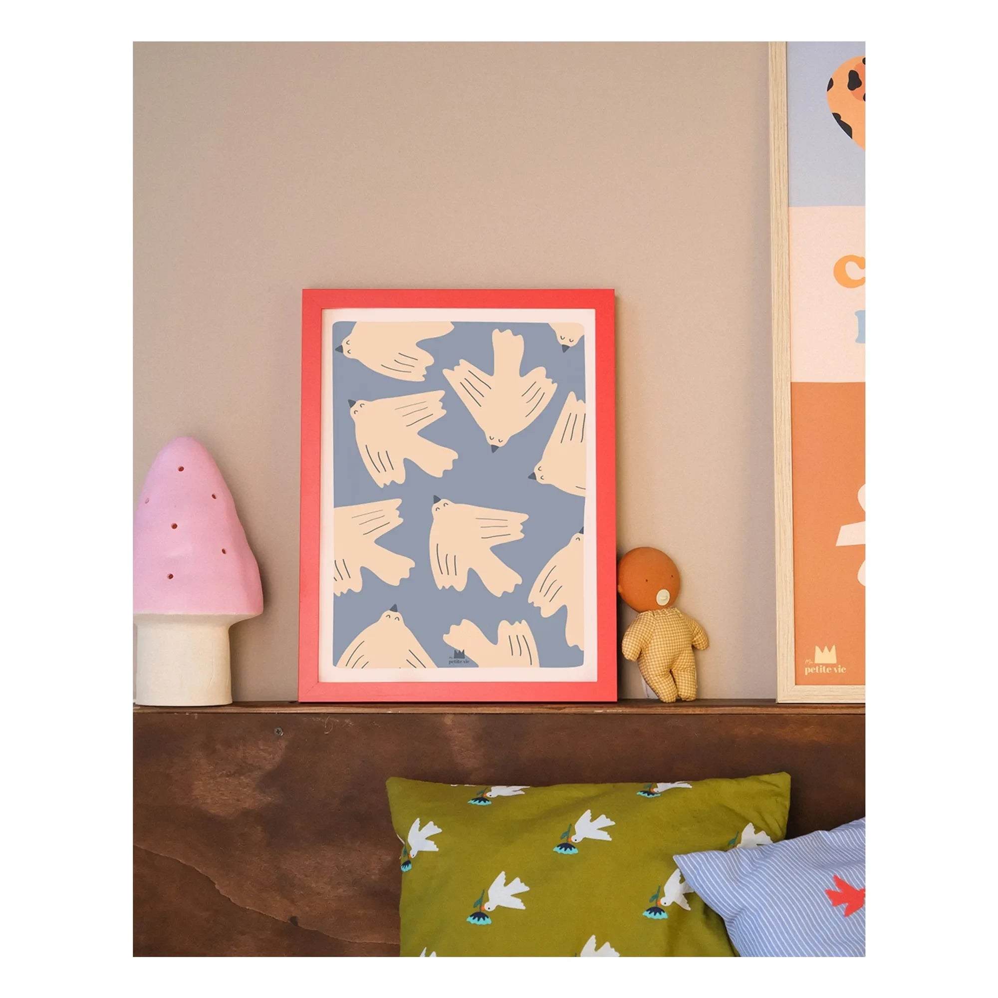 Ma petite vie - Les Oiseux Bleus Poster | Blau