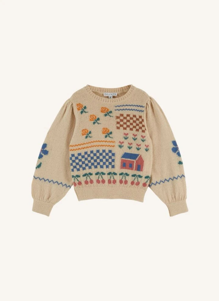 Emile et Ida - Kirsch-Pullover | Ecru