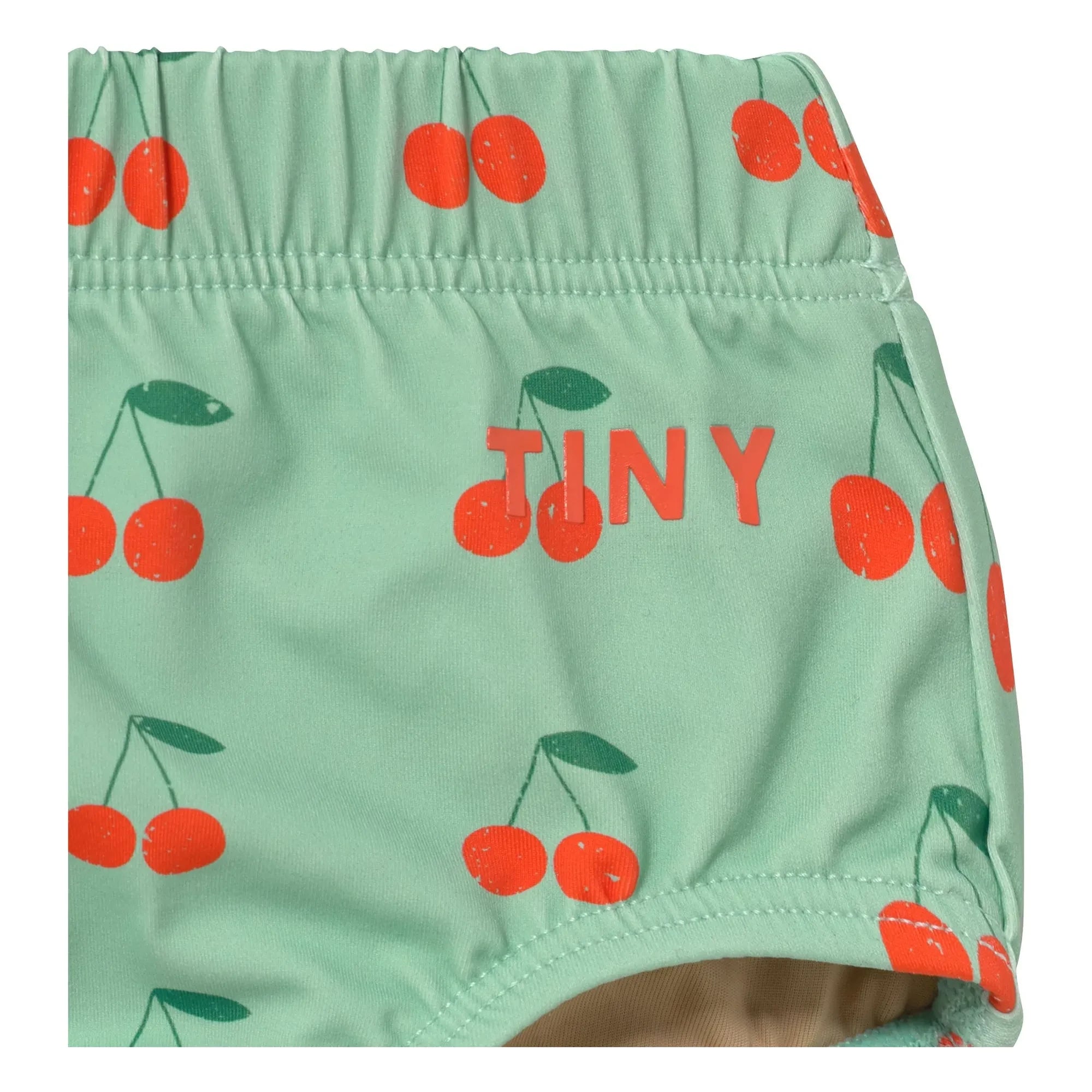 Tinycottons - Badehose mit Kirschmuster | Grün