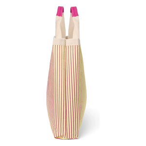 Studio Noos - Streifen-Strandtasche | Blasses Gelb