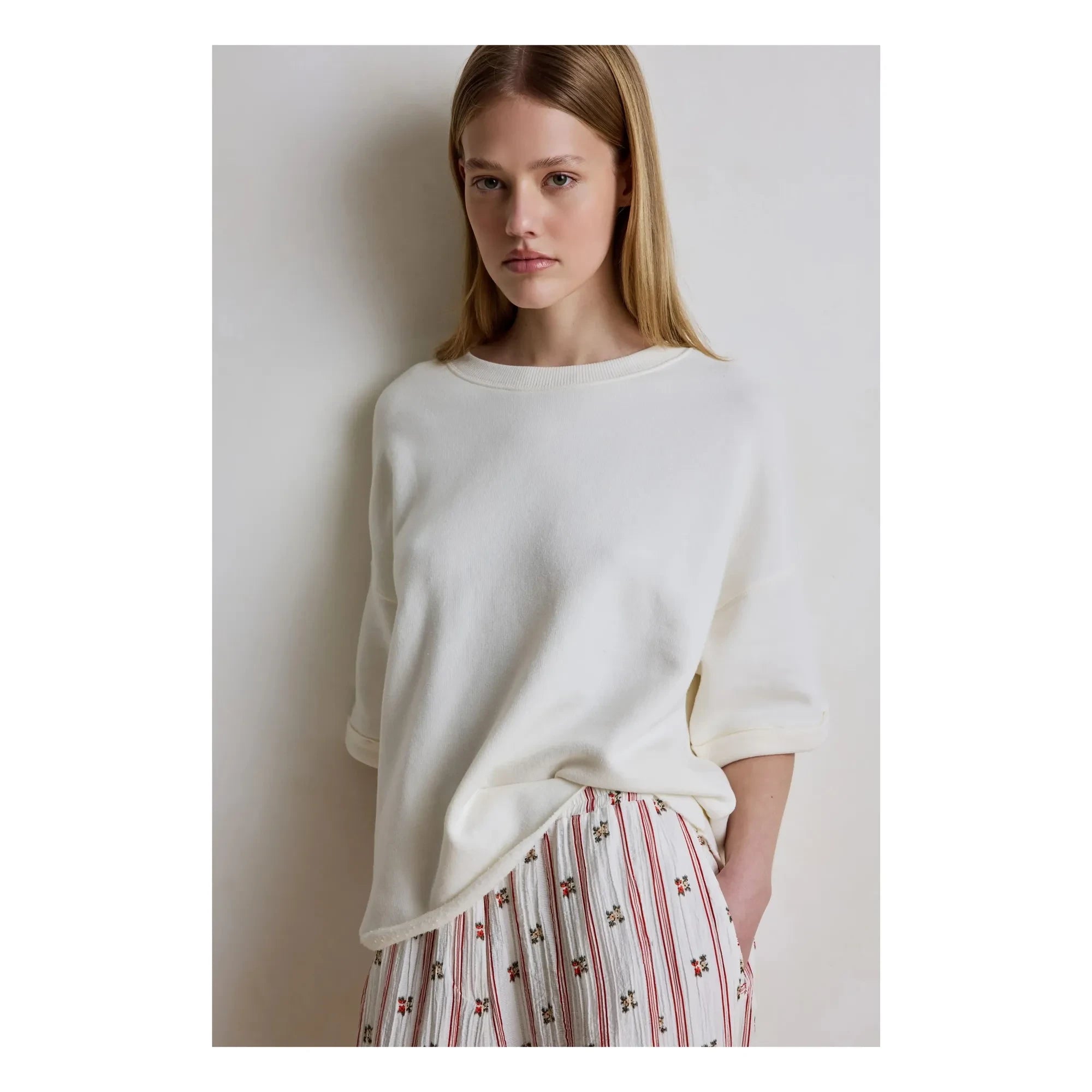 Hod - Solange Pamuk-Sweatshirt | Creme