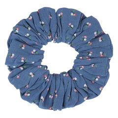 Emile et Ida - Haargummi aus Bio-Baumwolle mit Blumenmuster | Blau