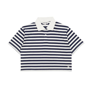 Smallable Kid - Çizgili Varsity Polo | Mavi siyah