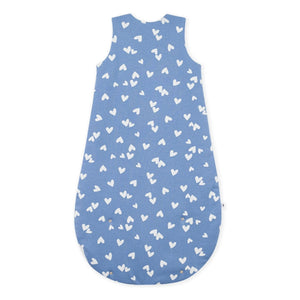 Petit Bateau - Kalp Desenli Organik Pamuk Uyku Tulumu | Blue