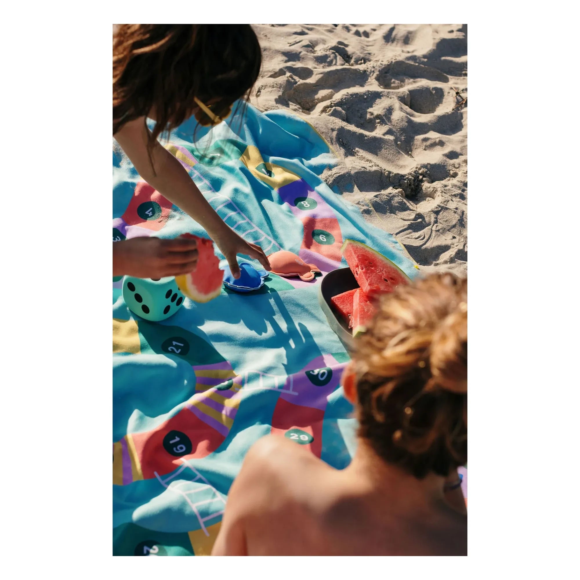 Quut - Echelle et Serpent Mikrofaser-Strandtuch | Blau