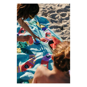 Quut - Echelle et Serpent Mikrofaser-Strandtuch | Blau