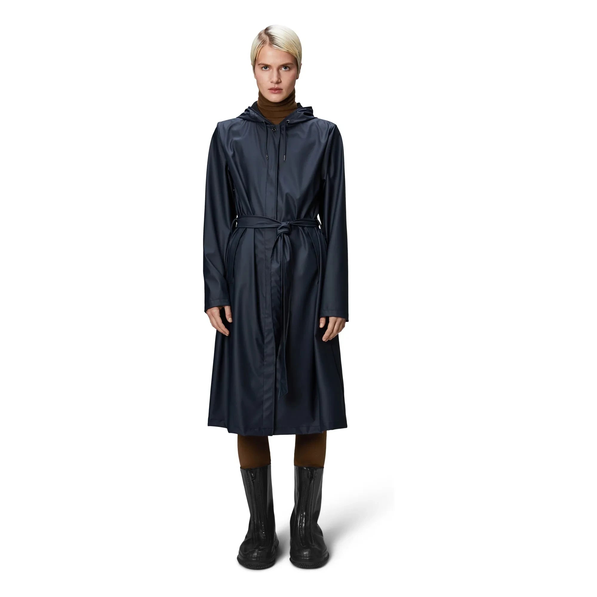 Rains - Long Waterproof mit Kapuze | Marine