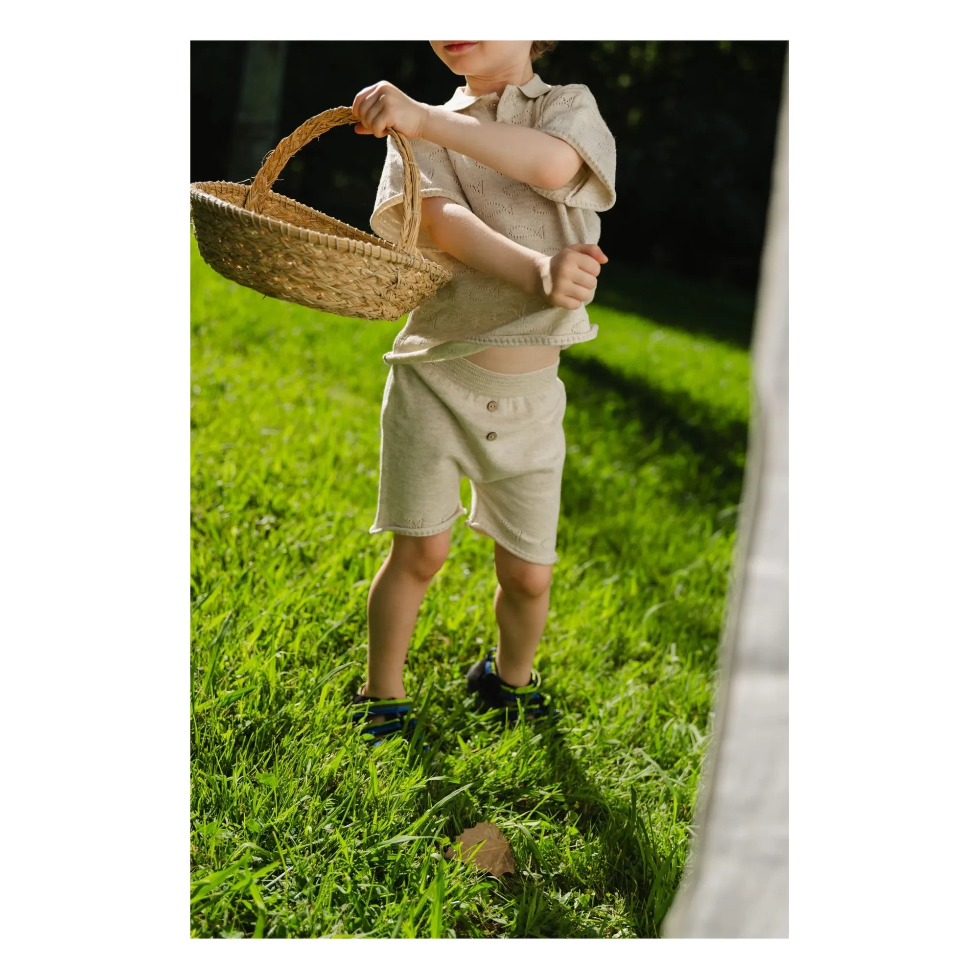Bayiri - Little Fish Bio-Baumwoll-Shorts | Grau