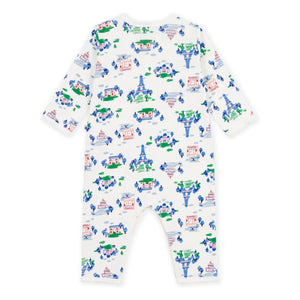 Petit Bateau - Uyku Güzel Pijama Eyfel Kulesi Organik Pamuk | Beyaz