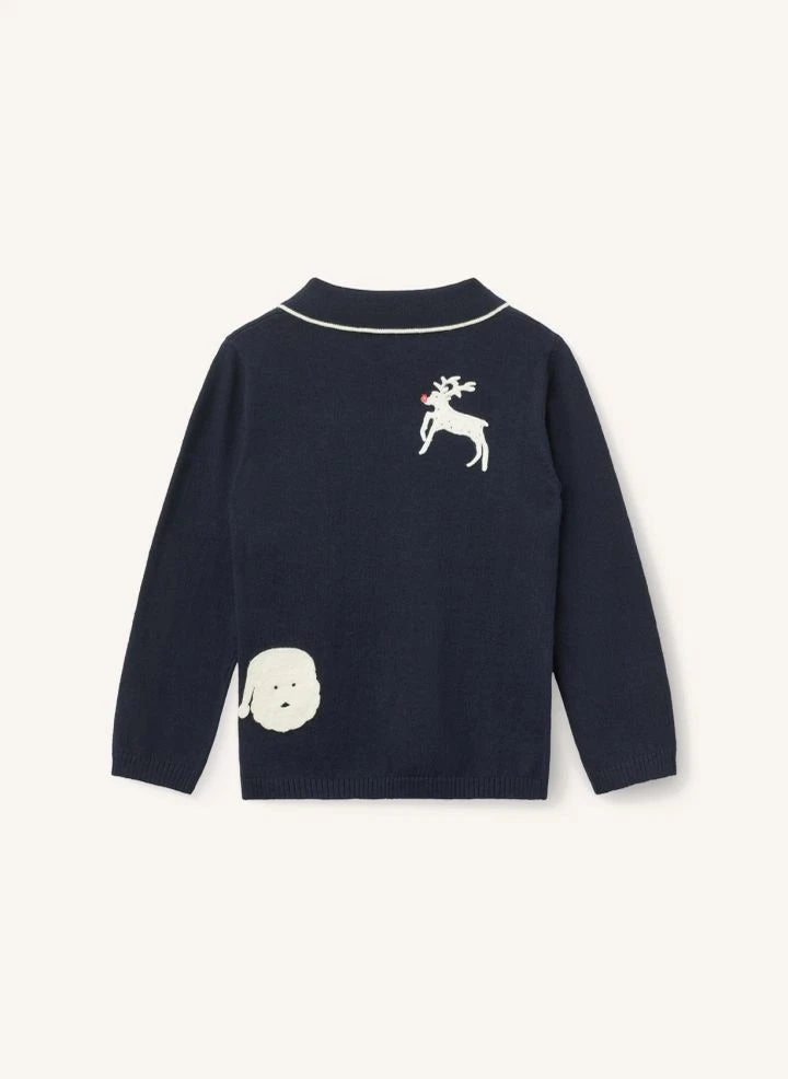 Copenhagen Colors - Polohemd mit Strick-Patches | Marineblau