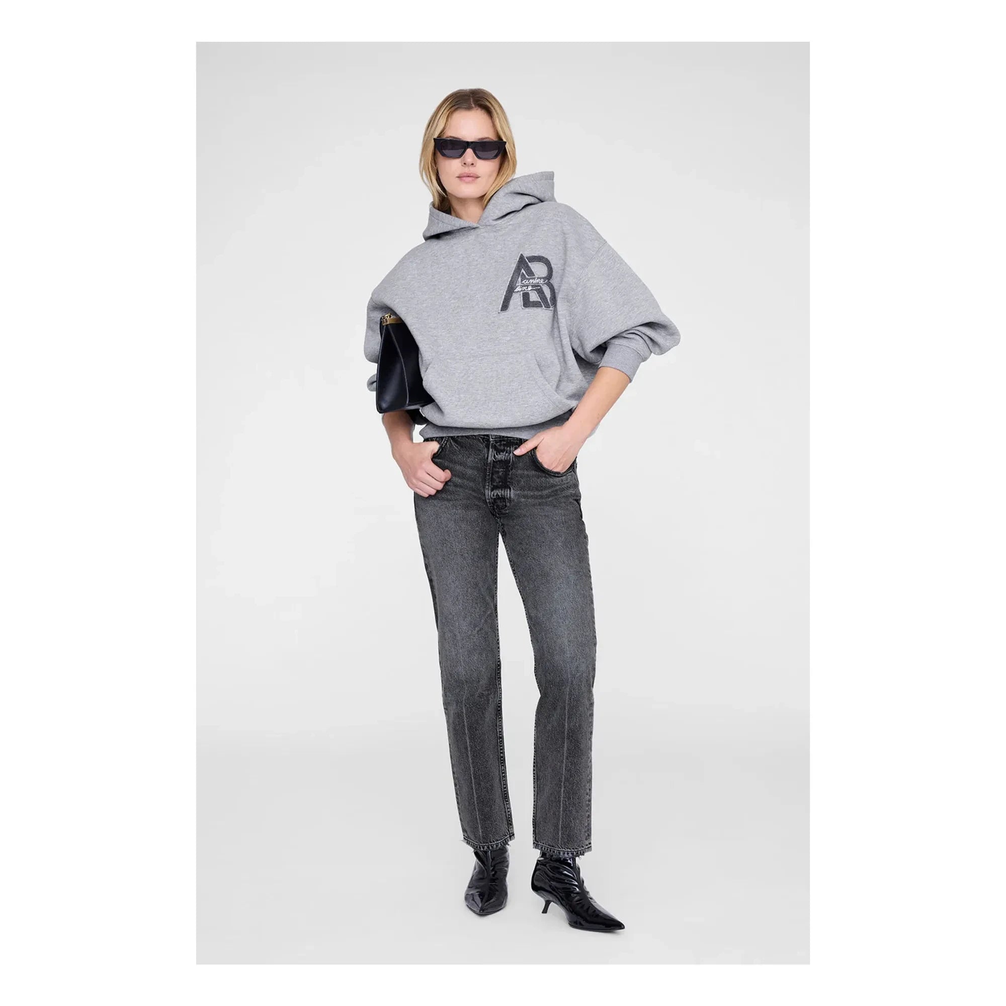 Anine Bing - Jacie Letterman Sweatshirt | Grau meliert