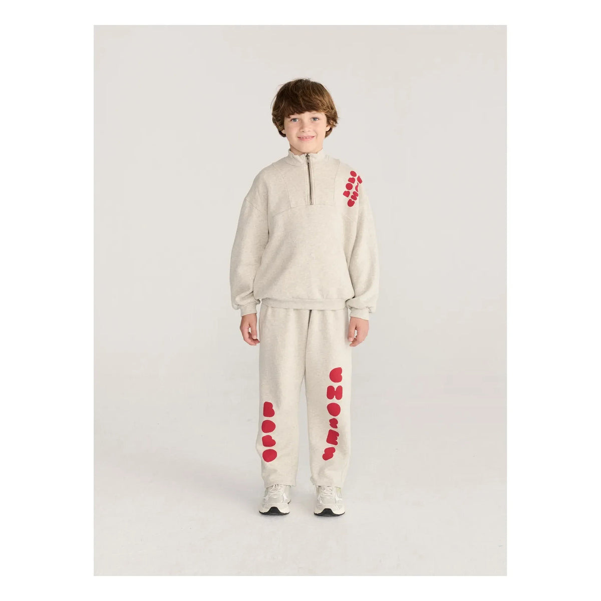 Bobo Choses - Organik Pamuklu Bobo Bol Jogger Pantolon | Heather grey