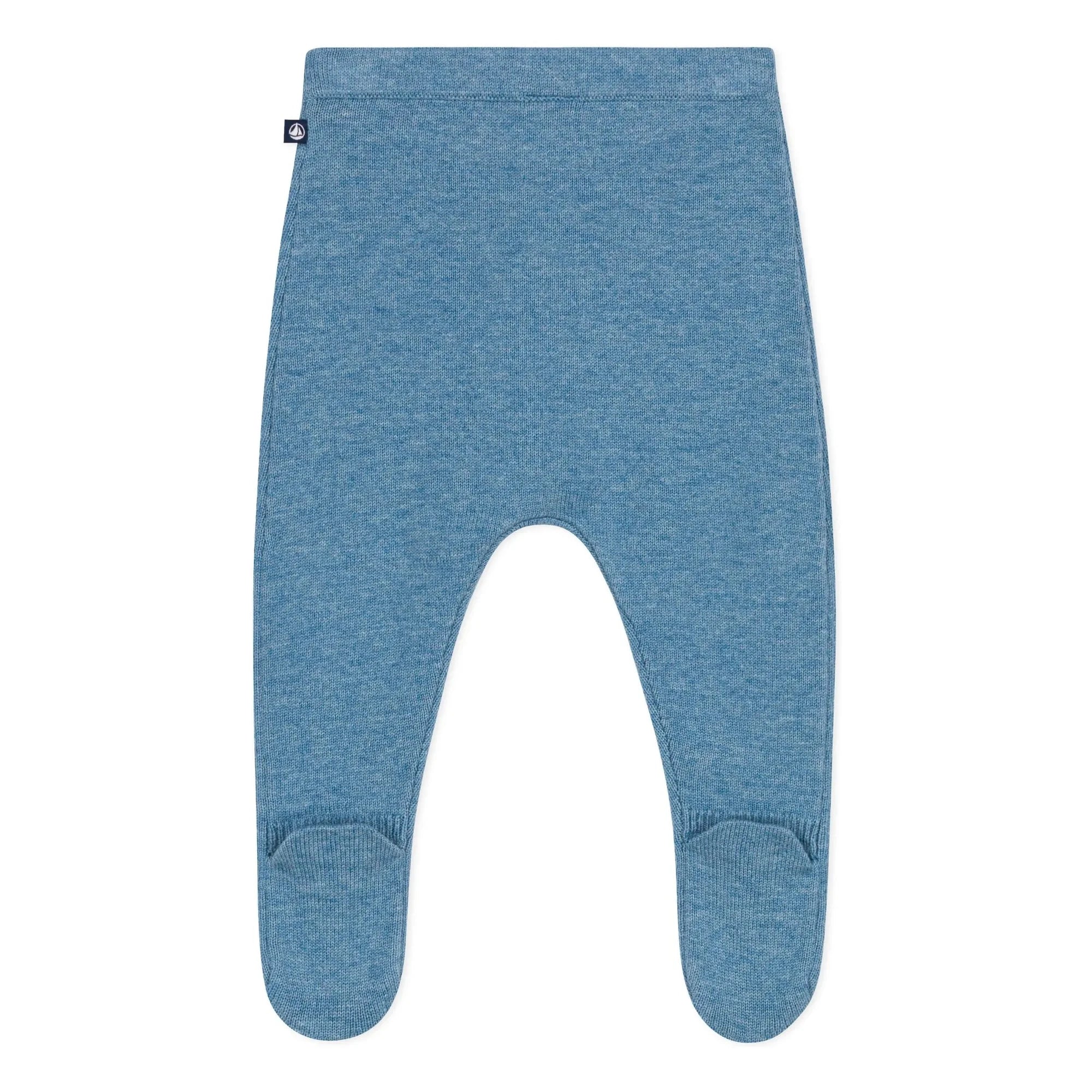 Petit Bateau - Yünlü Fileli Ayaklı Tayt | Mavi