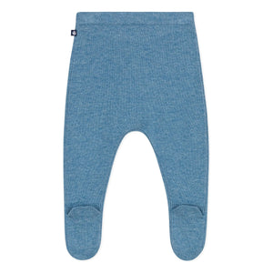 Petit Bateau - Yünlü Fileli Ayaklı Tayt | Mavi