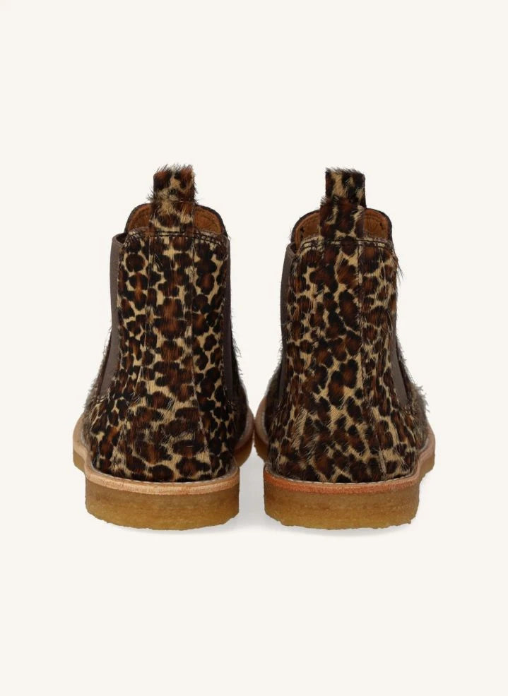 Angulus - Pony-Leopard Chelsea-Stiefel | Braun