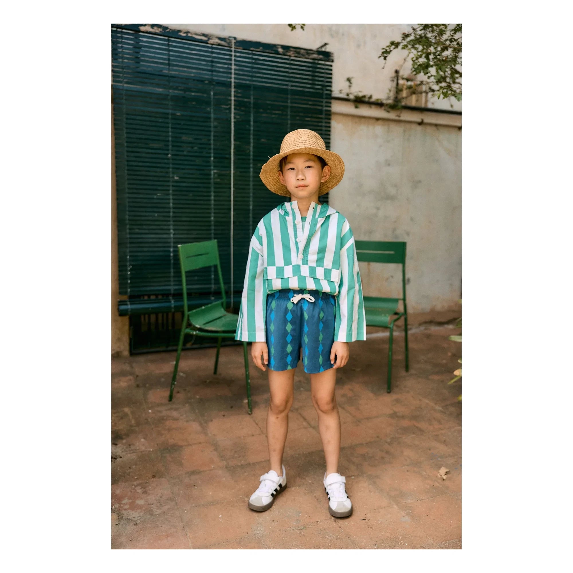 Tinycottons - Losange Bio-Baumwollshorts | Blau