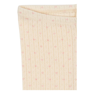 Konges Sløjd - Minnie Hearts Leggings aus Bio-Baumwolle | Ecru