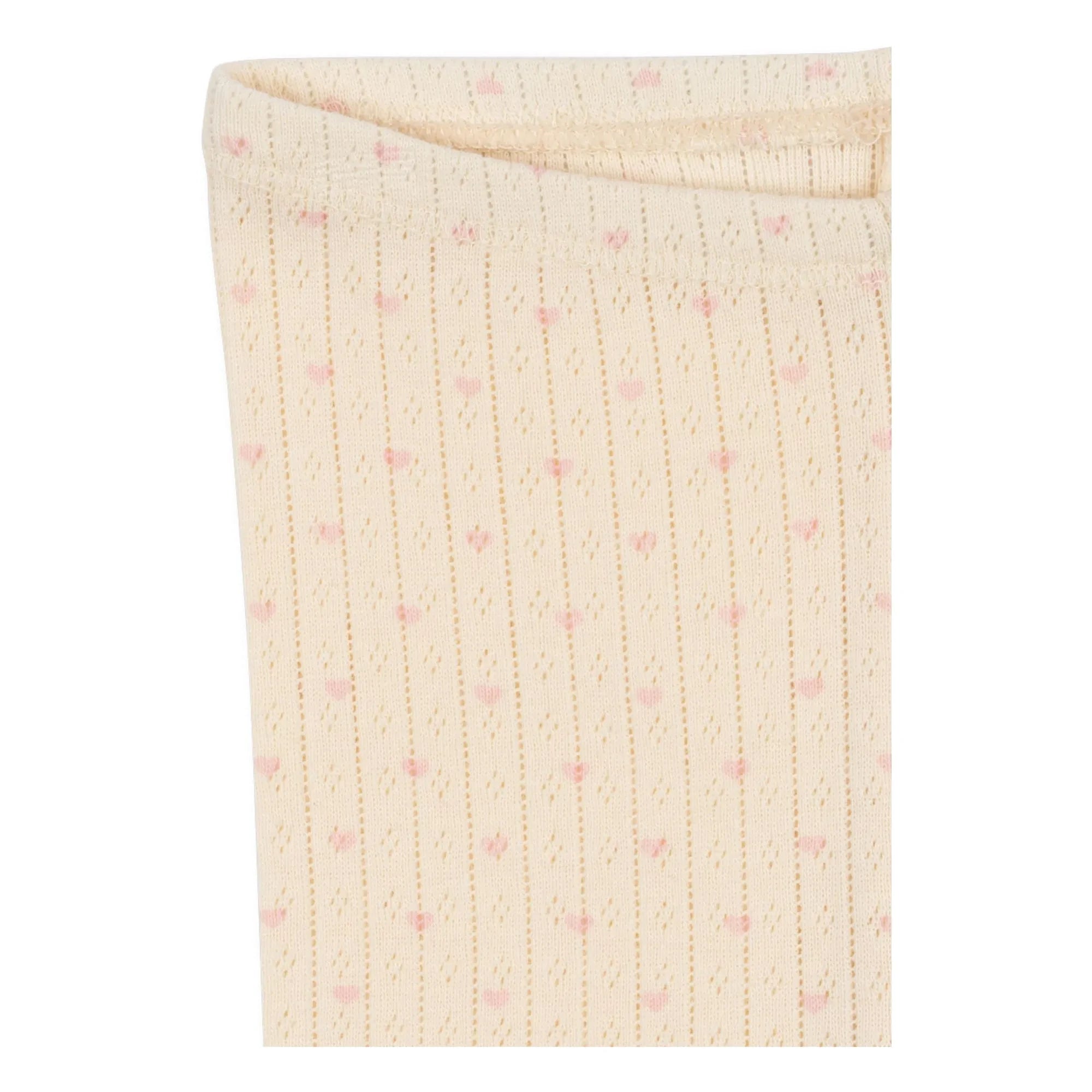 Konges Sløjd - Minnie Hearts Leggings aus Bio-Baumwolle | Ecru