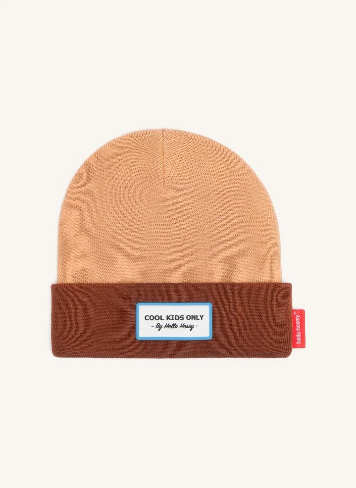Hallo Hossy - Urban Color Block organische Baumwolle Mütze | Braun