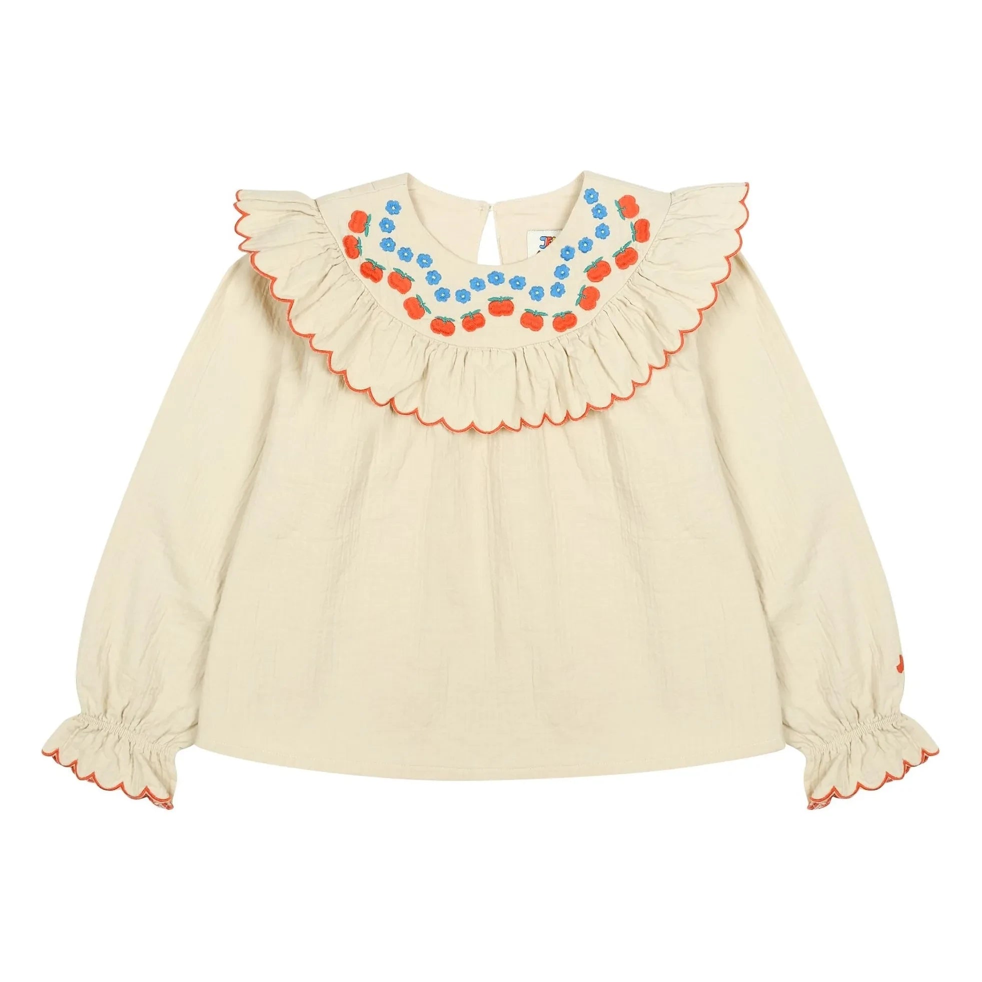 Jelly Mallow - Apple Bluse mit Rüschen | Beige