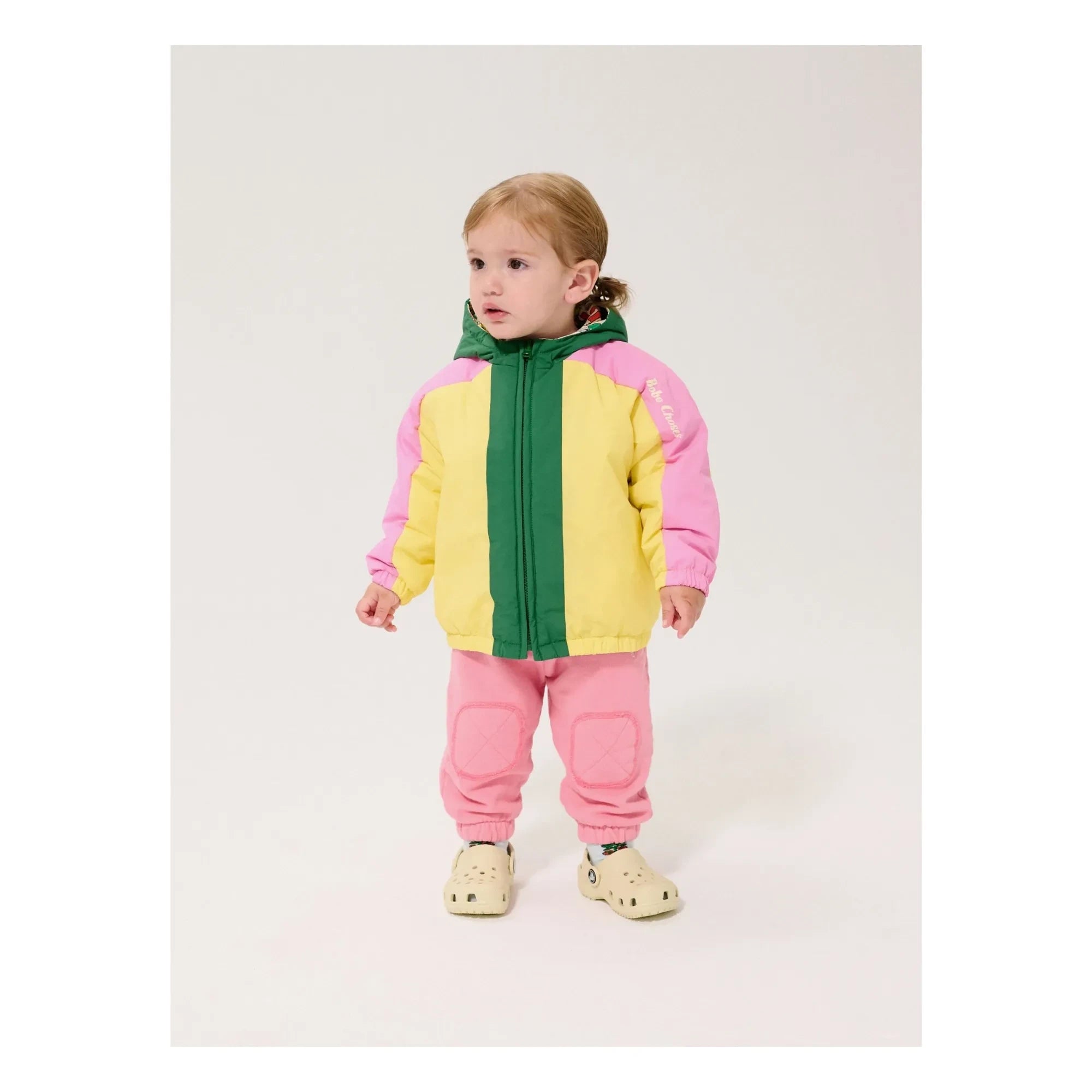 Bobo Choses - Wende-Babyjacke aus recycelter Faser mit Farbblockmuster | Gelb