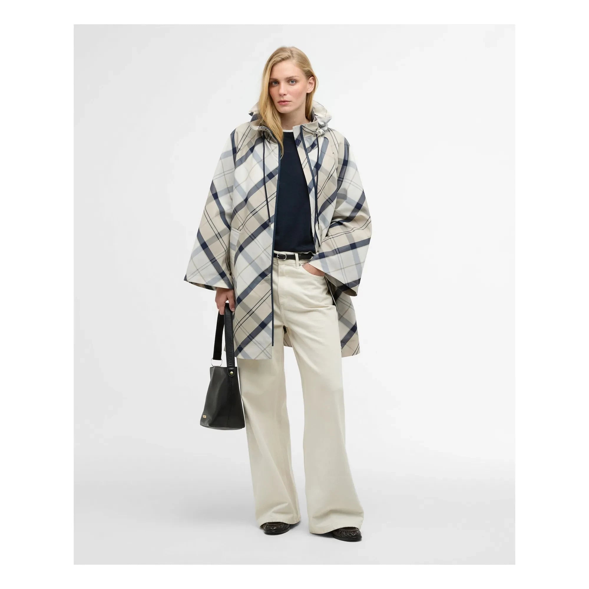 Barbour – Kinsale Tartan Wasserdichte Jacke | Grau