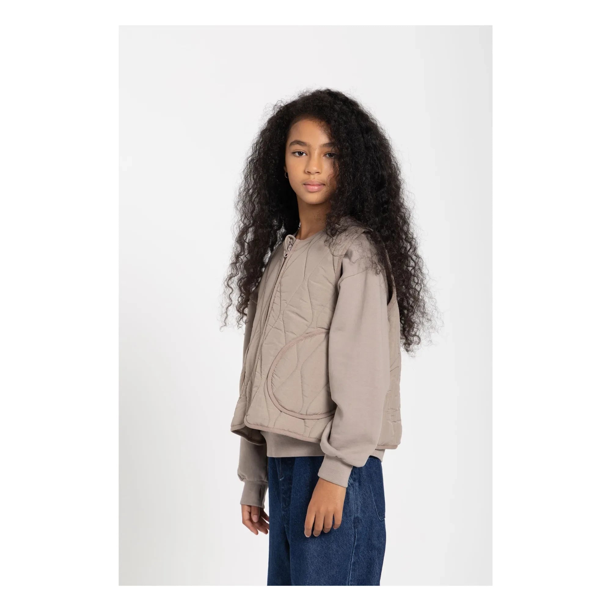 Smallable Kid - Ärmellose Stepp-Cheer-Jacke | Dunkelgrau