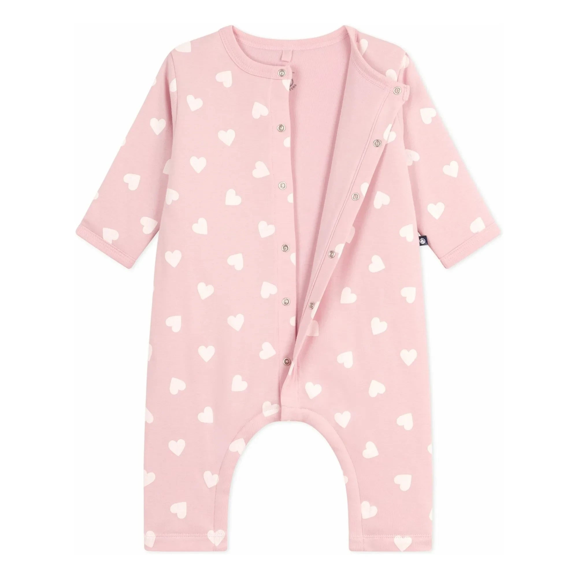 Petit Bateau - Baumwoll-gefütterter Herzen-Overall | Hellrosa