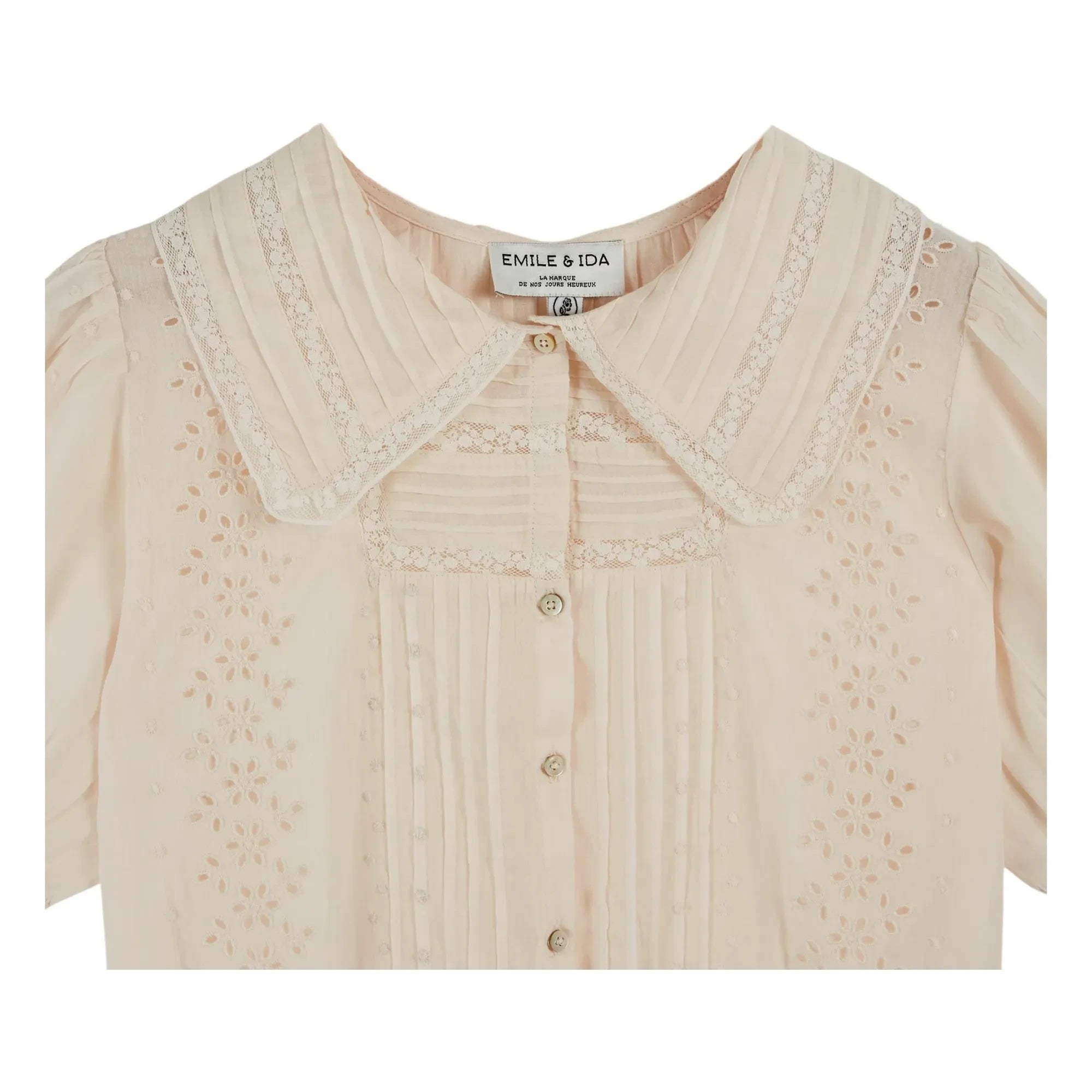 Emile et Ida – Vintage-Baumwollbluse | Creme