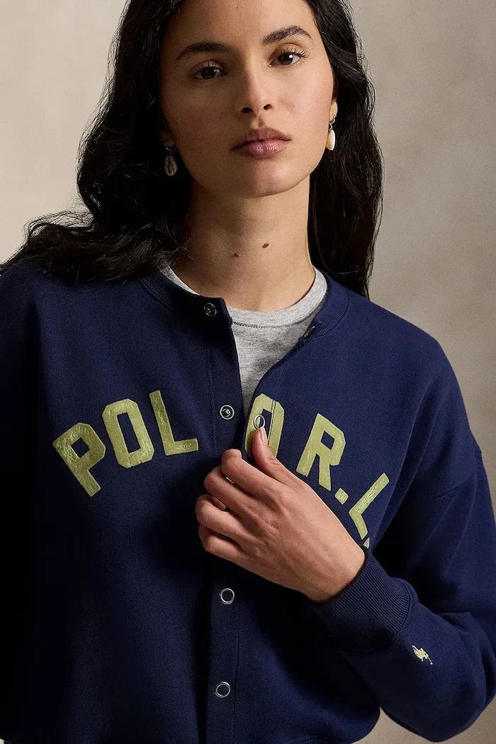 Polo Ralph Lauren fermuarlı kadın sweatshirt pamuklu