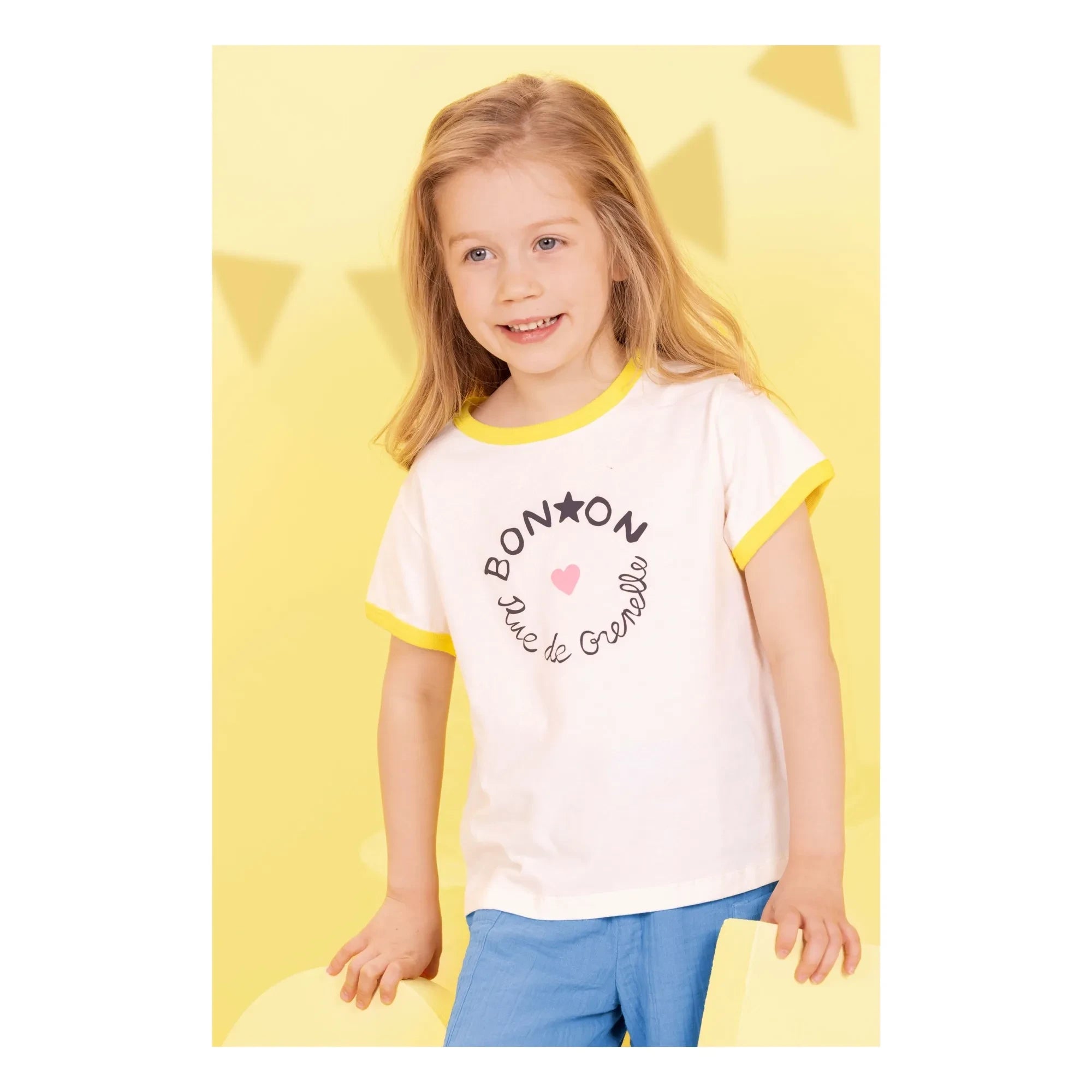 Bonton - Napo Kontrast T-Shirt | Creme