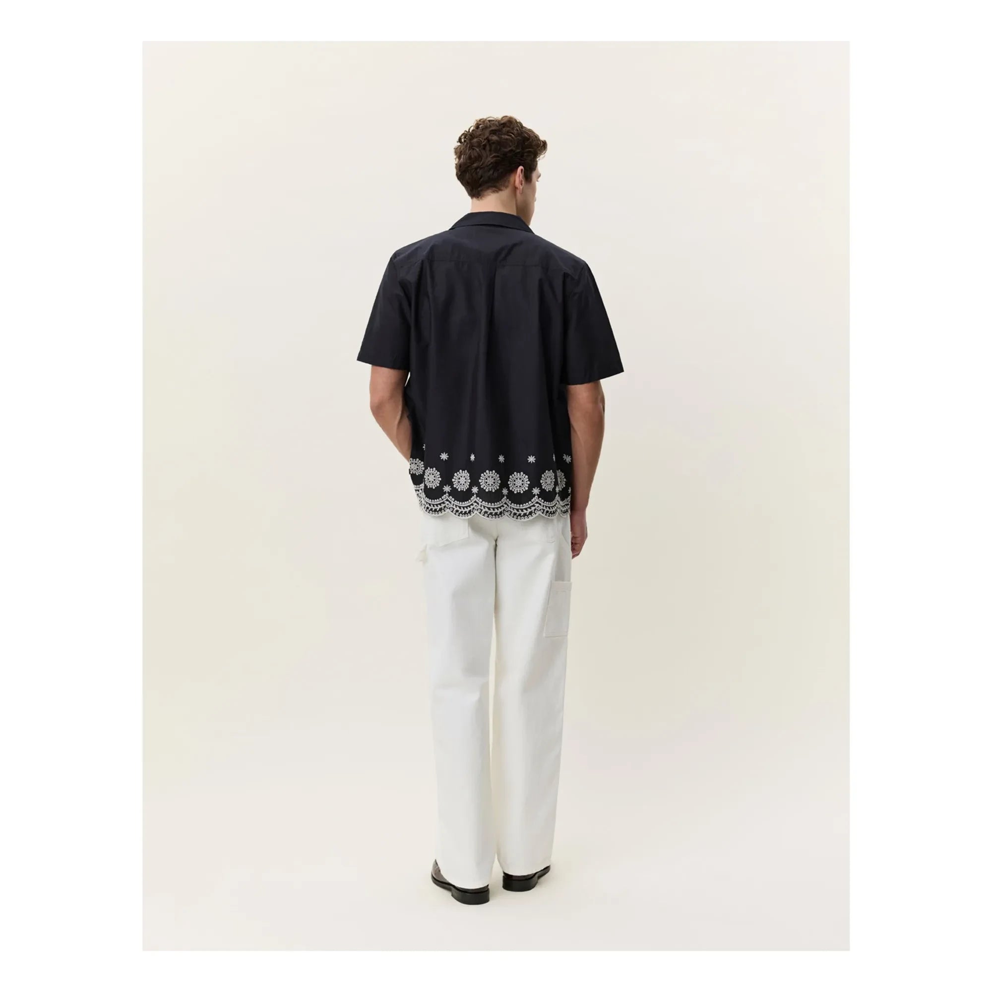 Les Deux - Chemise Border | Schwarz