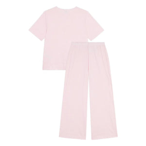 Petit Bateau – Schlafanzug aus Bio-Baumwolle mit Streifenmuster | Rosa