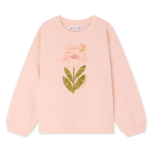 Bonpoint - Myla Fleur Bio-Pamuk-Sweatshirt | Pembe