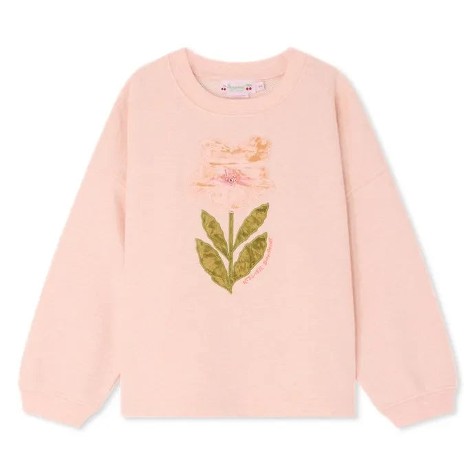 Bonpoint - Myla Fleur Bio-Pamuk-Sweatshirt | Pembe