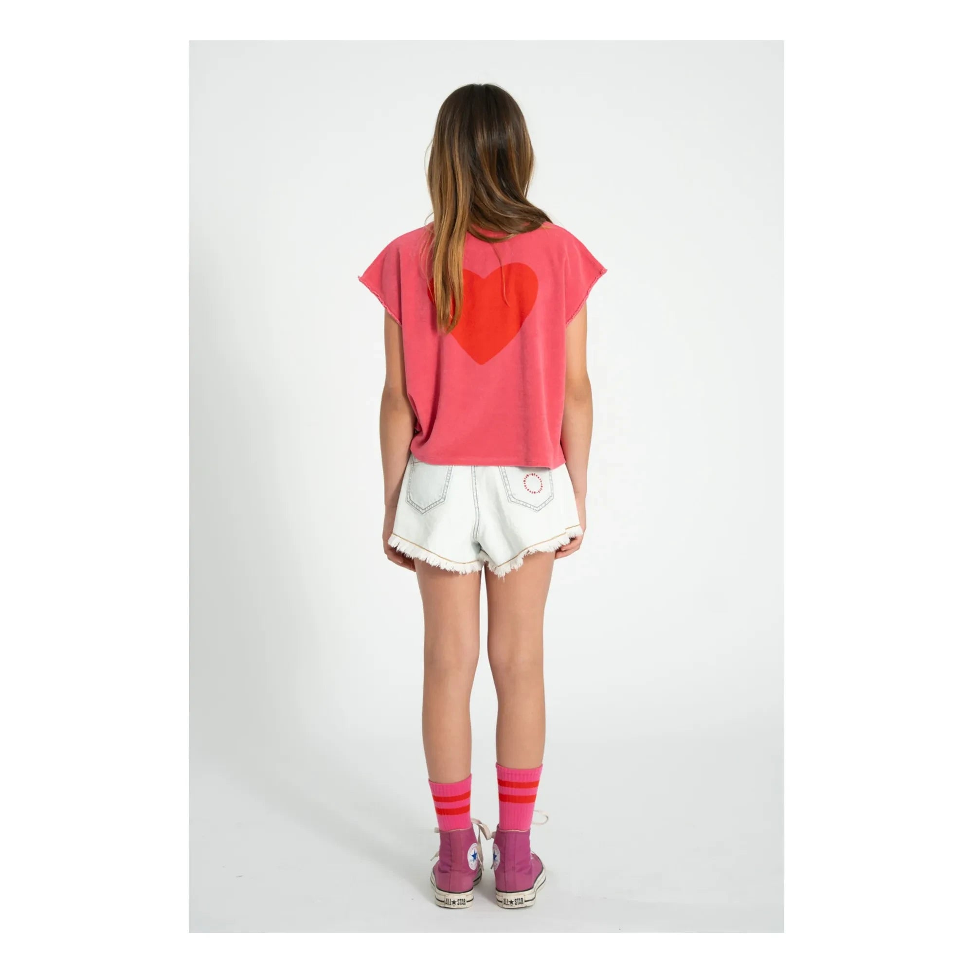 Piupiuchick - Love Bio-Baumwoll-Schwamm-Top | Fuchsia