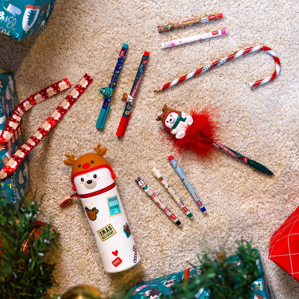 Legami - Set mit Two Gel Pens und Tierdeko - Jingle All the Way
