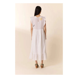 Leon & Harper - Zimmerkleid aus Bio-Baumwolle | Weiß