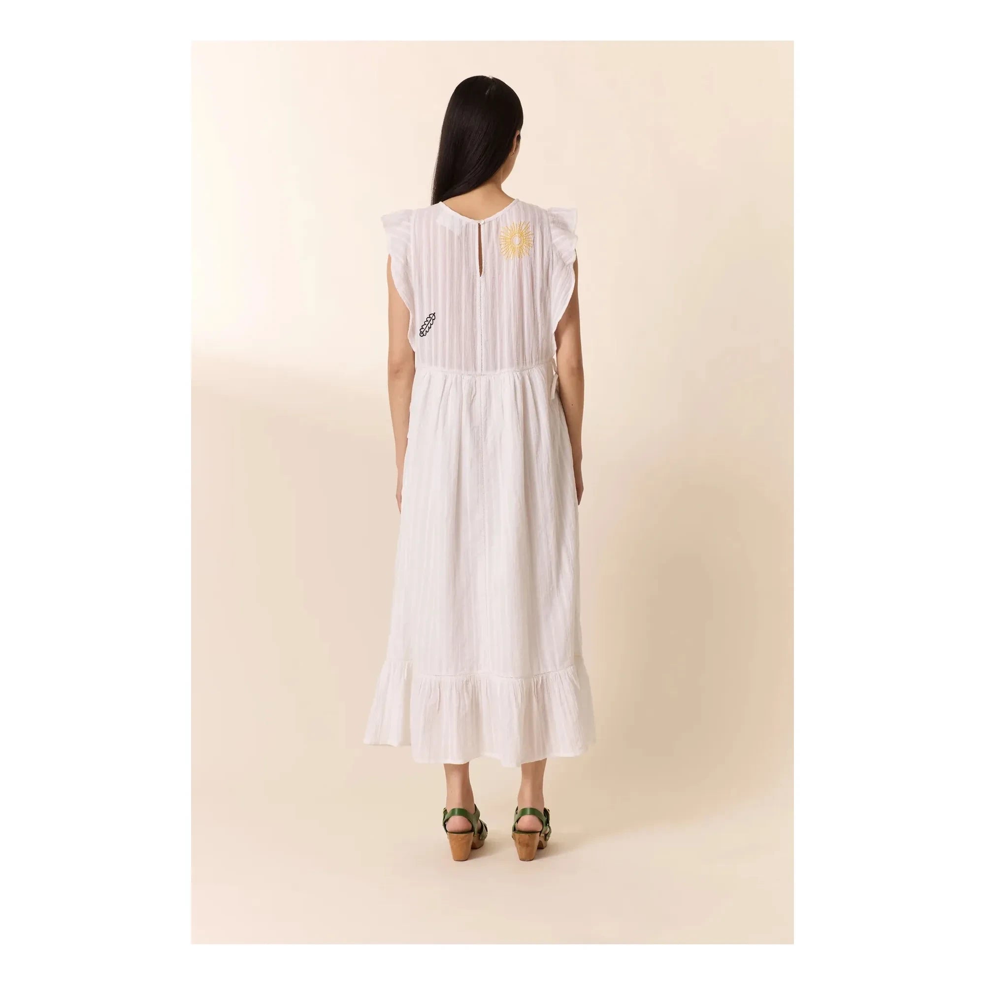 Leon & Harper - Zimmerkleid aus Bio-Baumwolle | Weiß