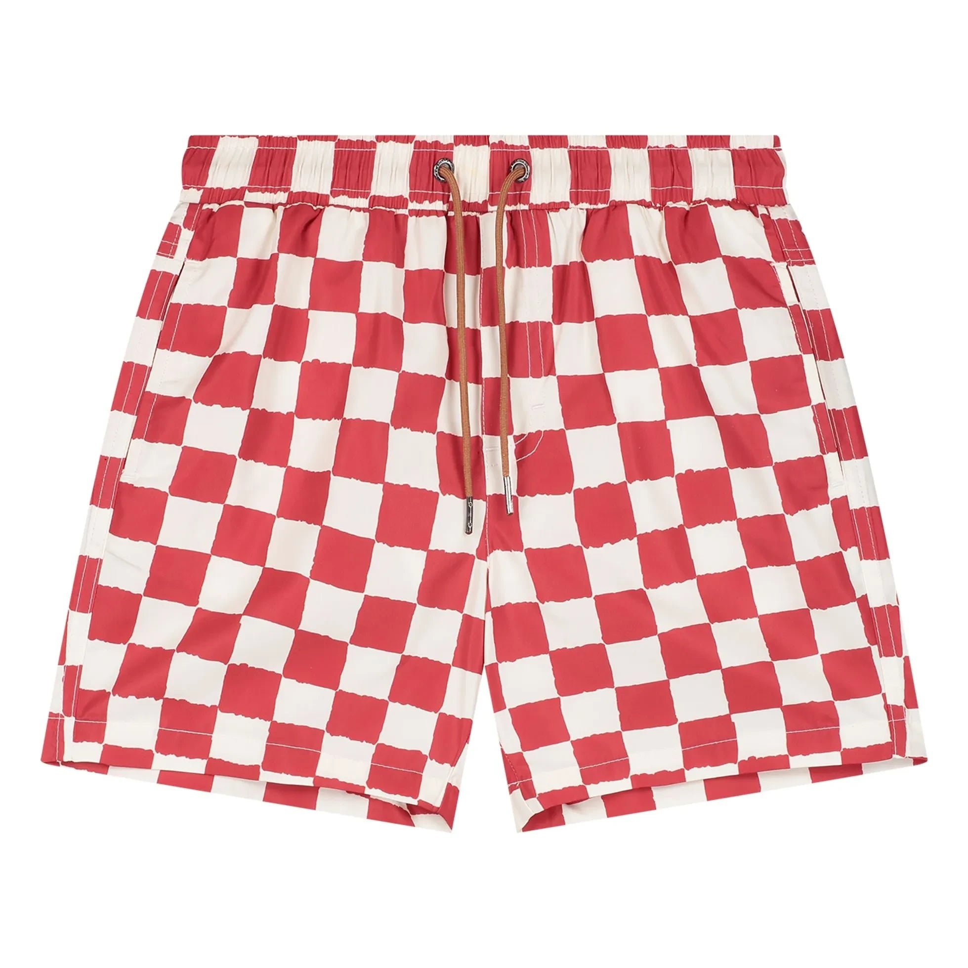 Beachlife - Damier Mayo Şortu | Kırmızı
