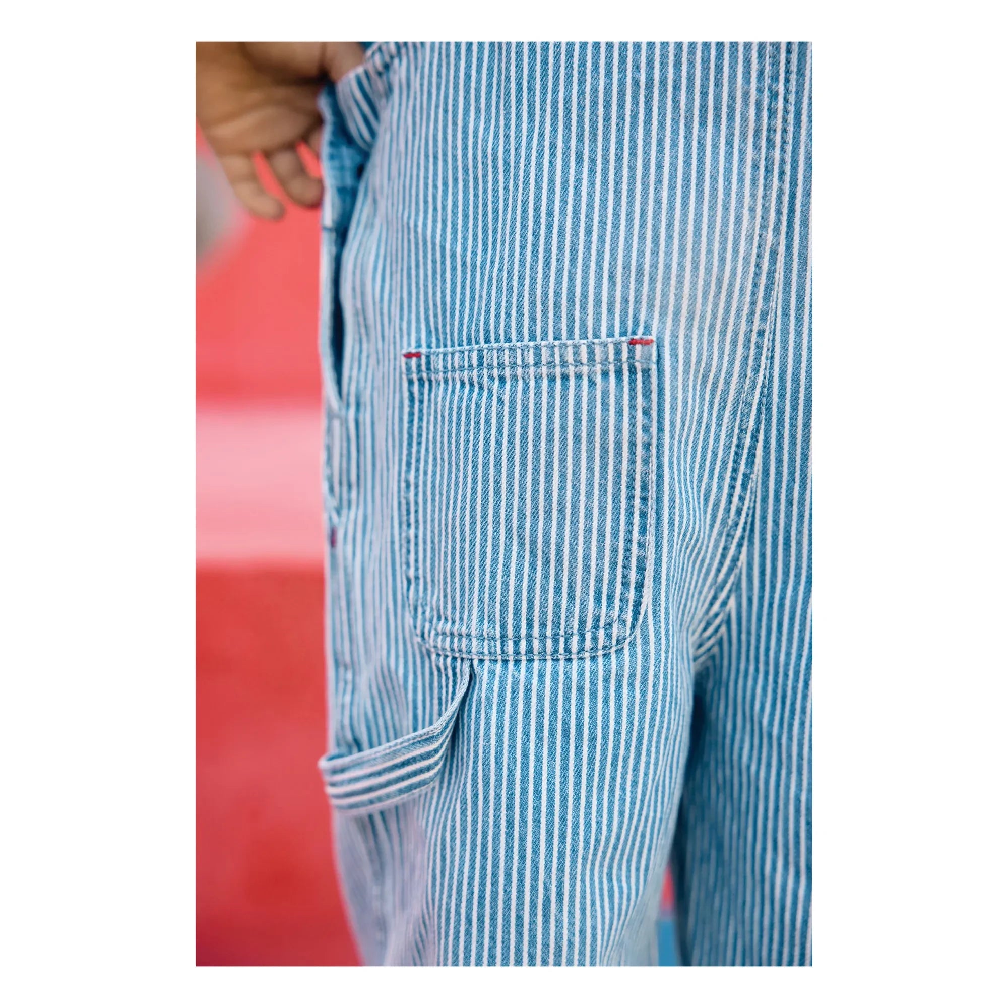 Bonton - Nope Gestreifte Latzhose | Blau