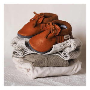 Baobaby - Fransen-Knoten-Hausschuhe | Orange