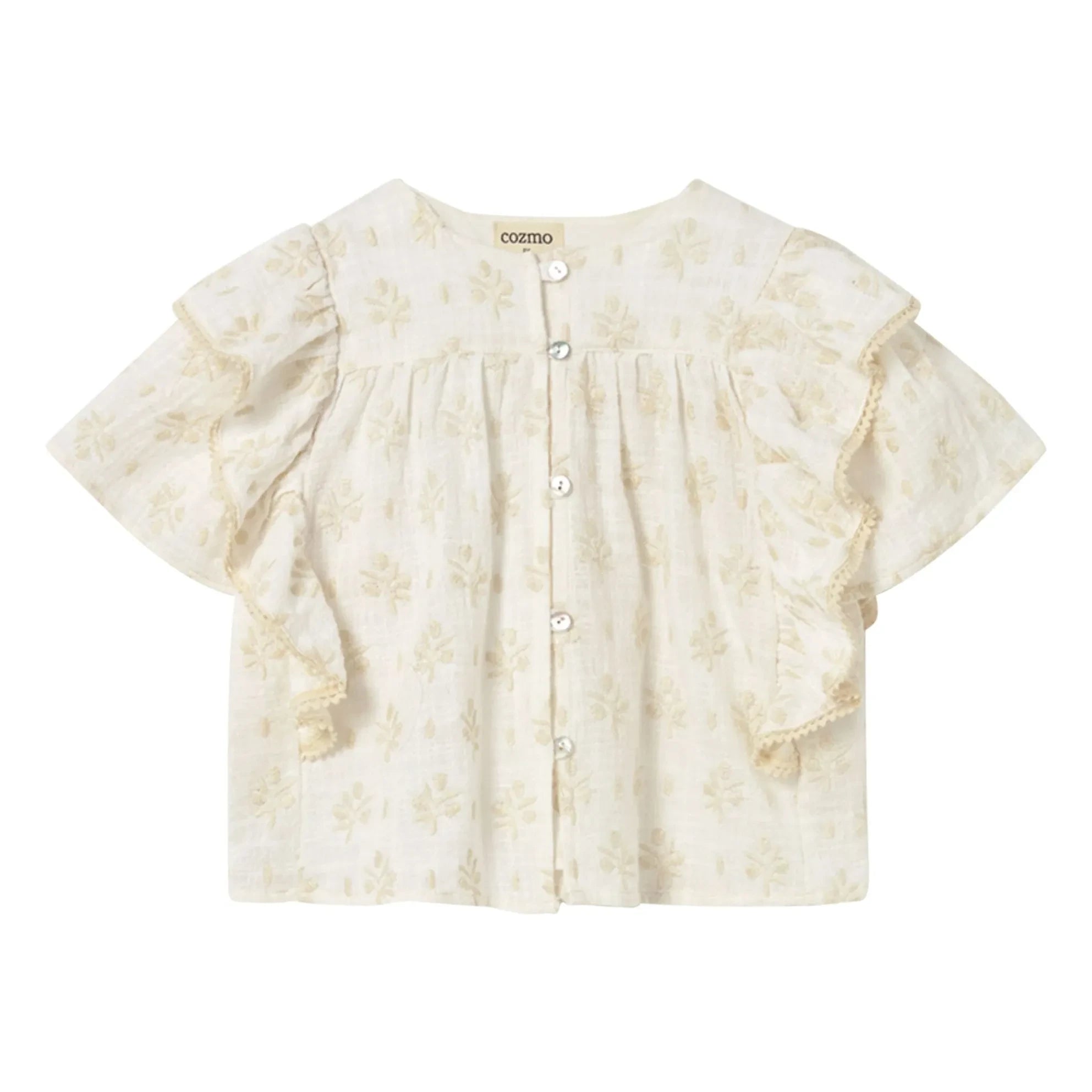 Cozmo - Tansy Bio-Baumwollbluse | Gebrochenes Weiß